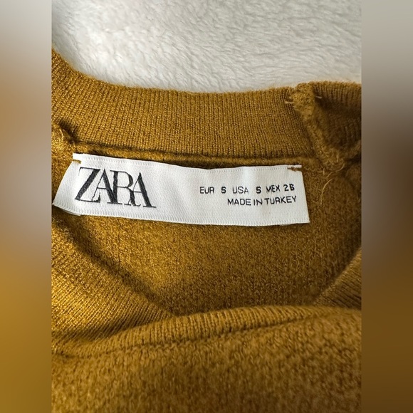 Zara Cropped Seam Detail Sweatshirt Size Small - Picture 9 of 11